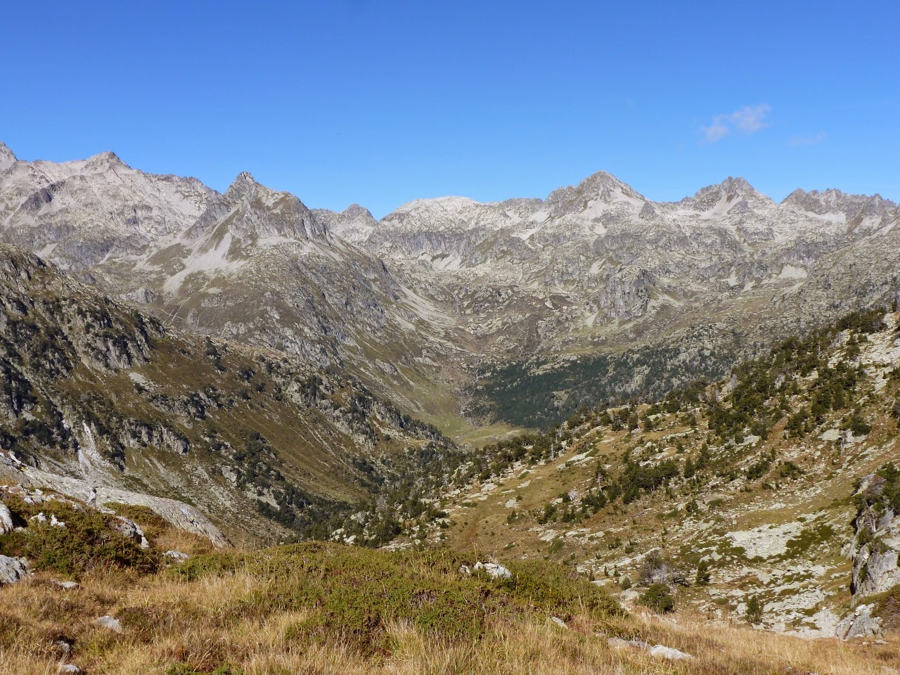 Looking north down the Gave d'Arratille