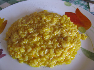 Risotto con zucca e surimi