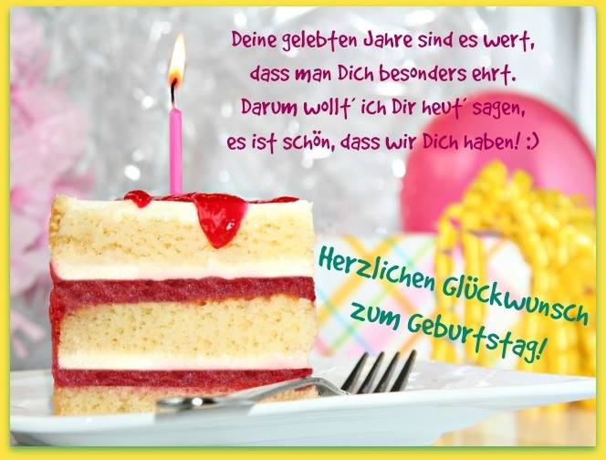 Deine gelebten Jahre sind es wert, dass man Dich besonders ...