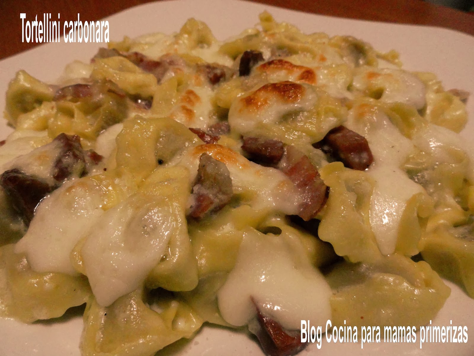 Mi Rincón de Recetas Tortellini frescos a la carbonara (thermomix y