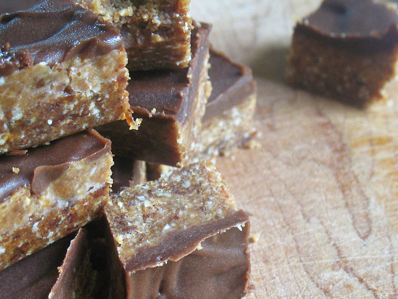 Raw Peanut Butter Cocoa Maple Squares Lisa's Kitchen Vegetarian