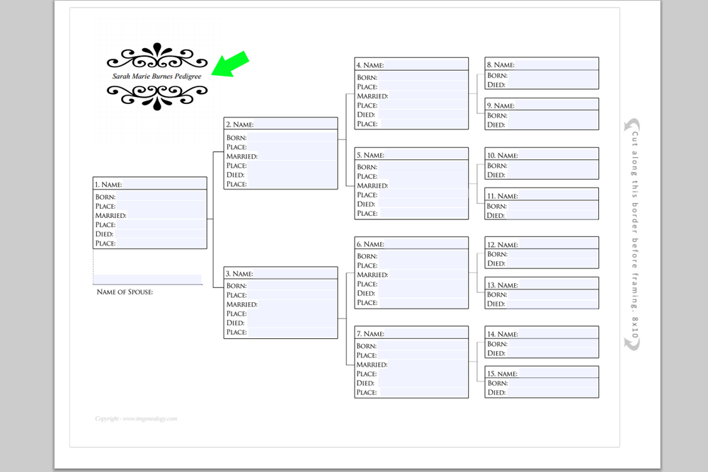 4th Generation Pedigree Chart