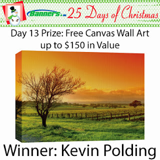 Banners.com 25 Days of Christmas Giveaway - Day 13 Winner