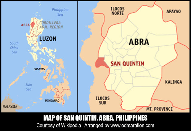 Map of San Quintin, Abra