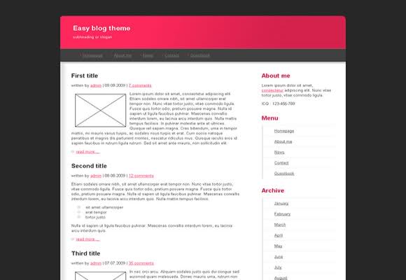 Free Easy Html Website Templates