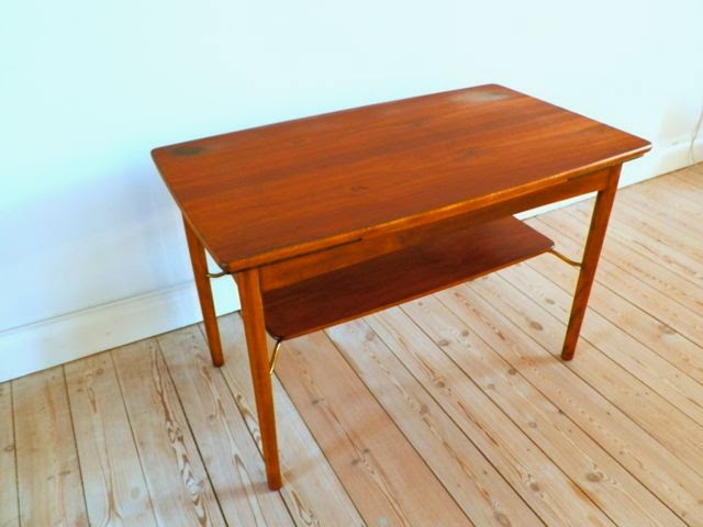 Retro furniture: teaktræ sofabord med hollandsk udtræk Badeværelse bruser