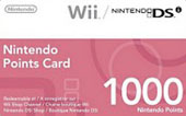 1000 Nintendo Wii Points Cards