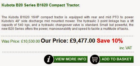 Kubota B20 Series B1620 Compact Tractor, World of Mowers Kubota B20 Series B1620 Compact Tractor, World of Mowers