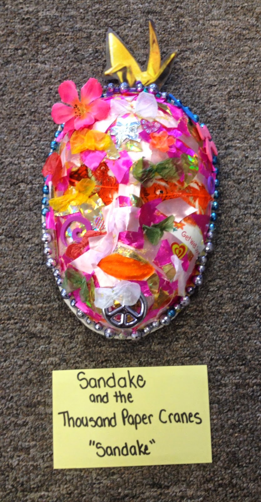 In 5th Grade with Teacher Julia Creating Character Masks An End of