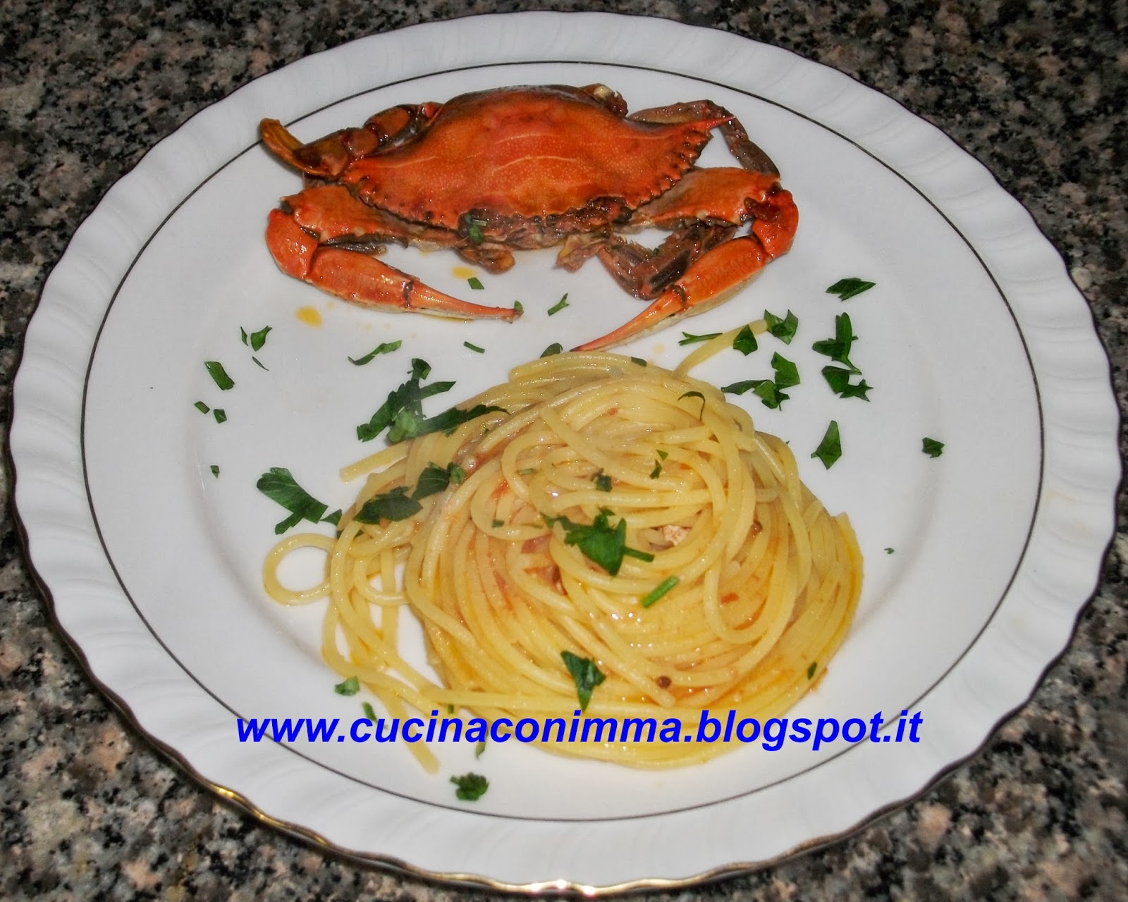 spaghetti al granchio