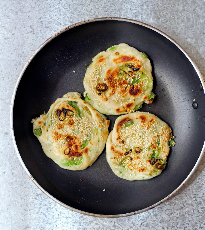 Milk and Honey Spring Onion Pancakes