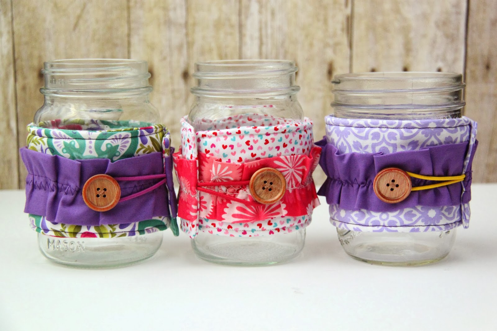 TUTORIAL Ruffled Mason Jar Cozies Smashed Peas & Carrots