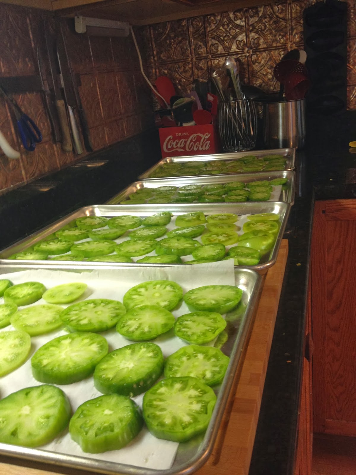 Living at My Farmhouse Freezing Green Tomatoes