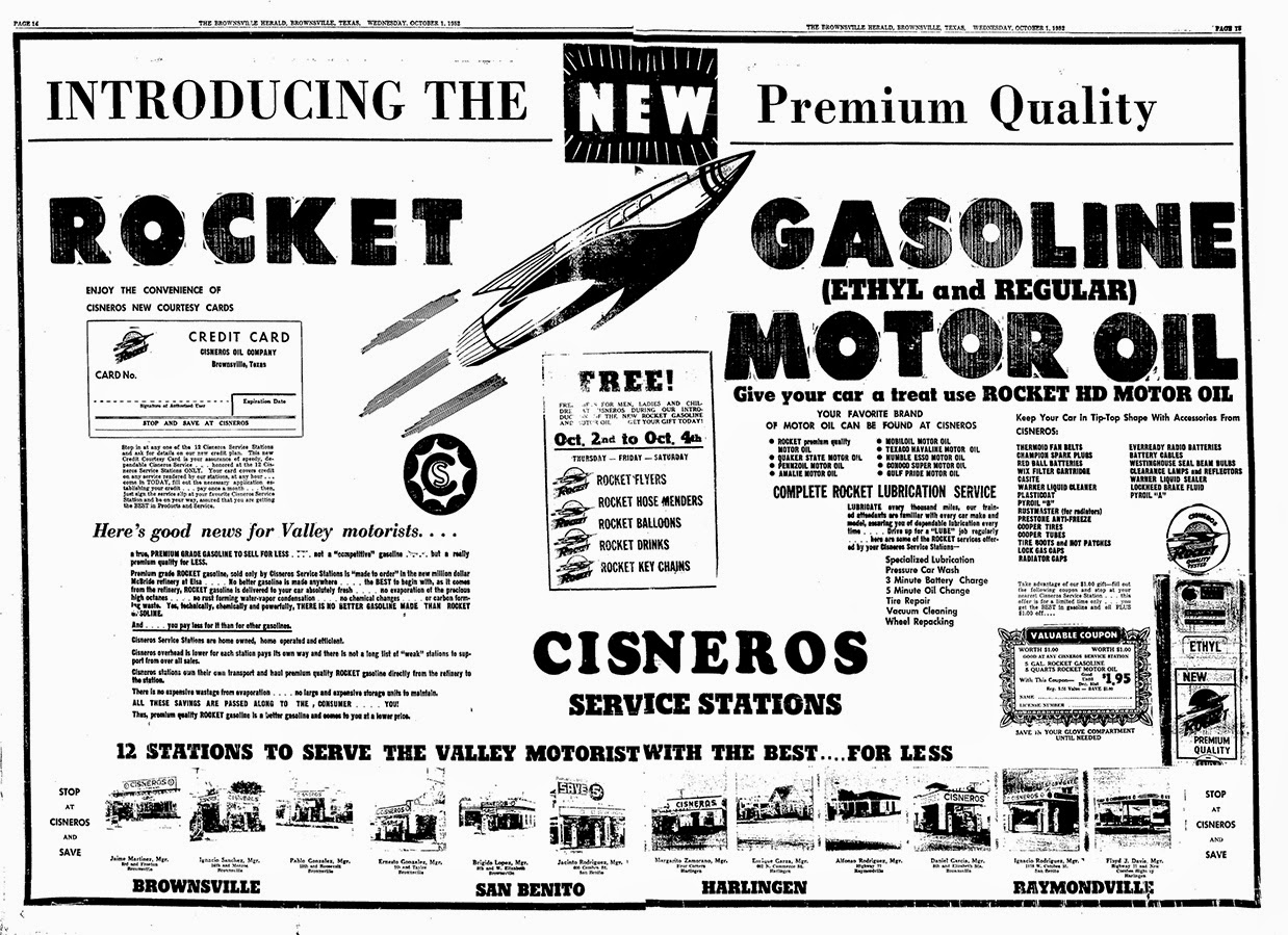 Brownsville Station 1955 Rocket Gas Stations in the RGV