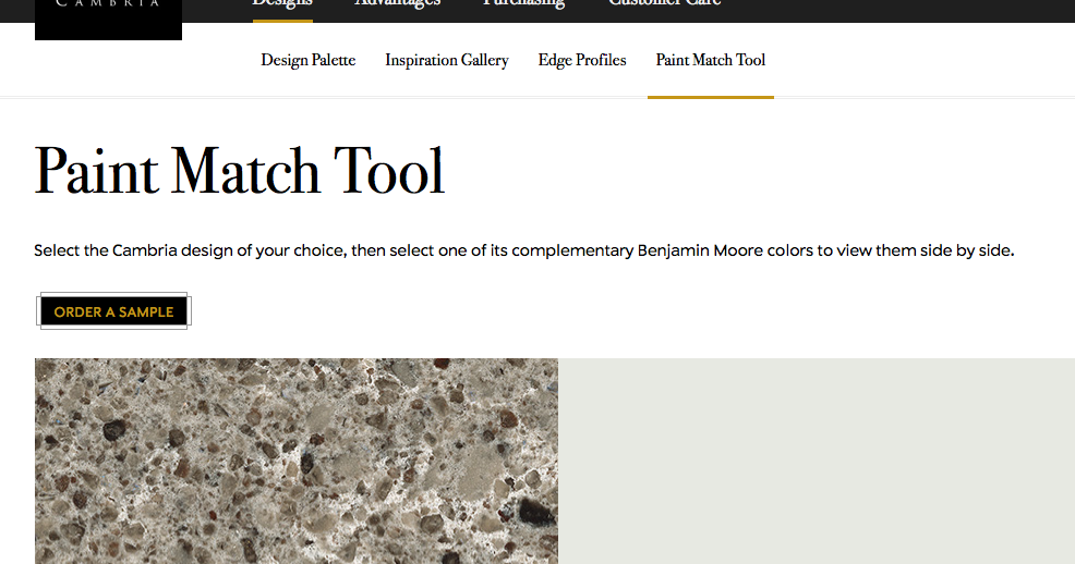 Monarch Kitchen & Bath Centre Cambria's Interactive Paint Match Tool
