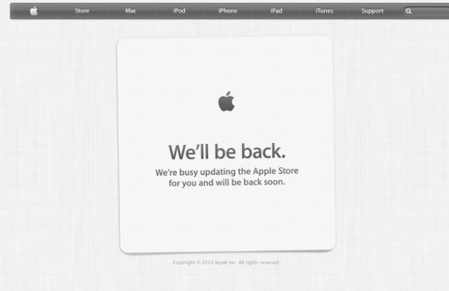 Apple store goes down