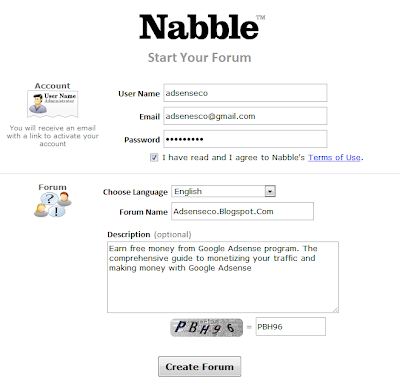 Guide insert Forum "Nabble" for Blogspot