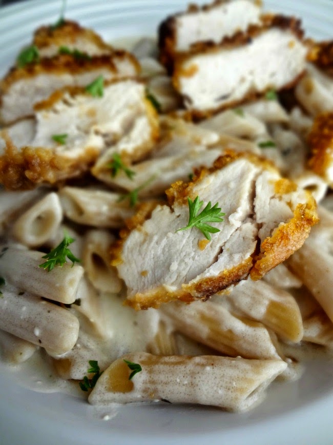 The Cooking Actress Crispy Chicken with Italian Sauce & Noodles