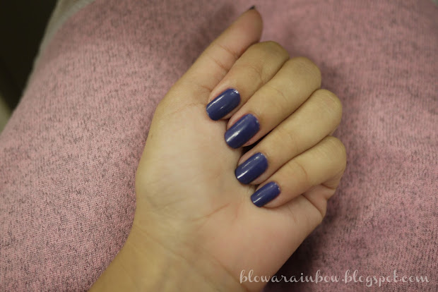 blow rainbow navy blue nails