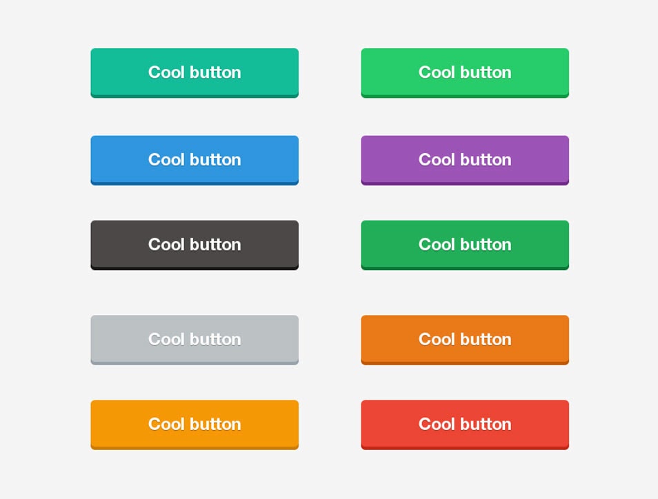 Flat Buttons PSD Flat Buttons PSD
