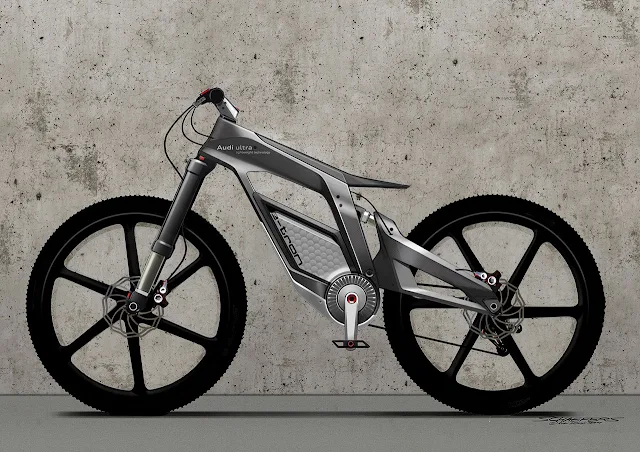 the Audi e-bike Wörthersee left side