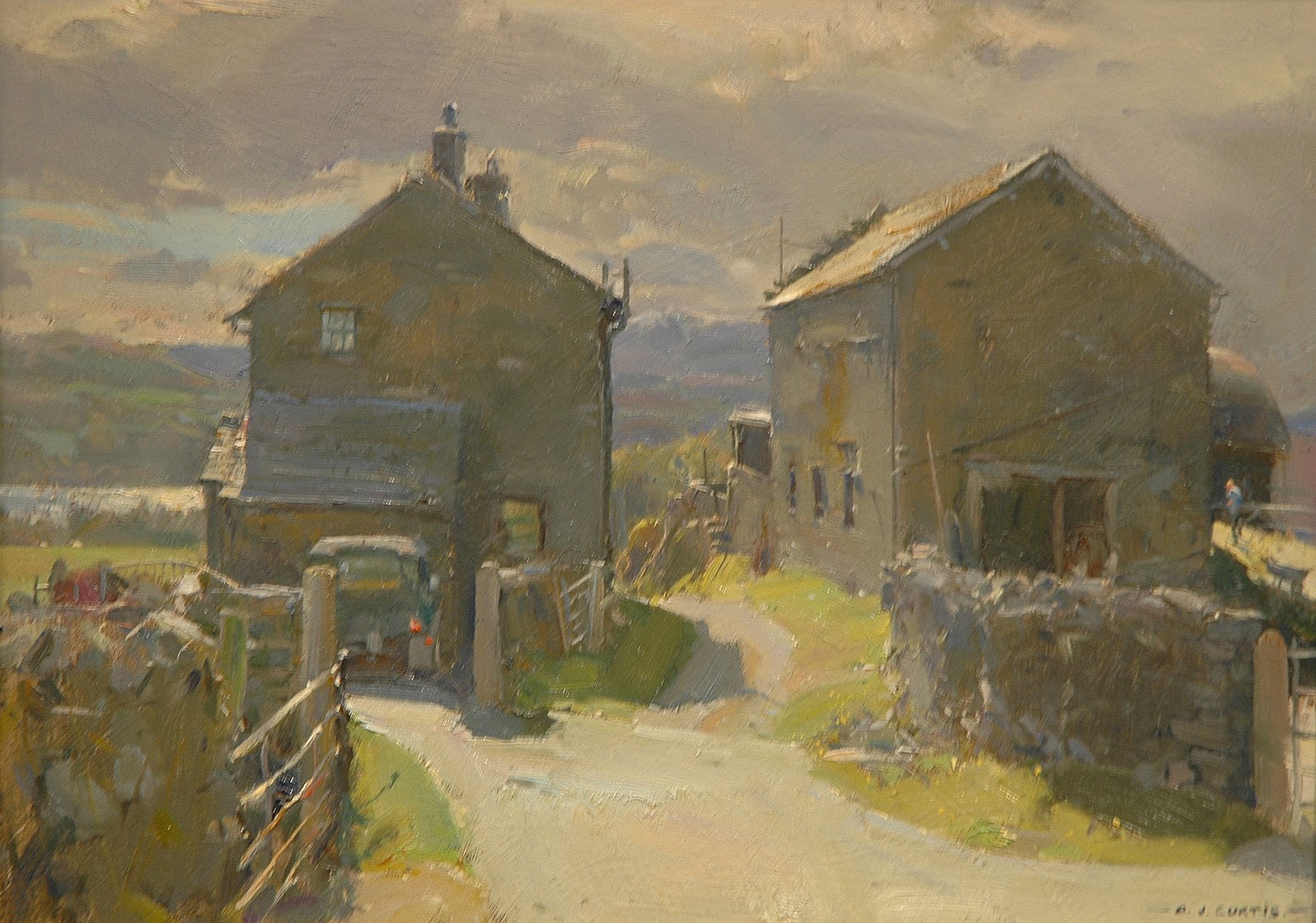 David Curtis | David curtis, Landscape paintings, Farm art
