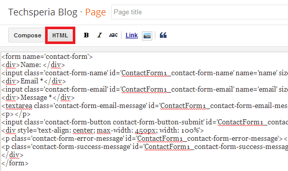 Blogger HTML Mode Blogger HTML Mode