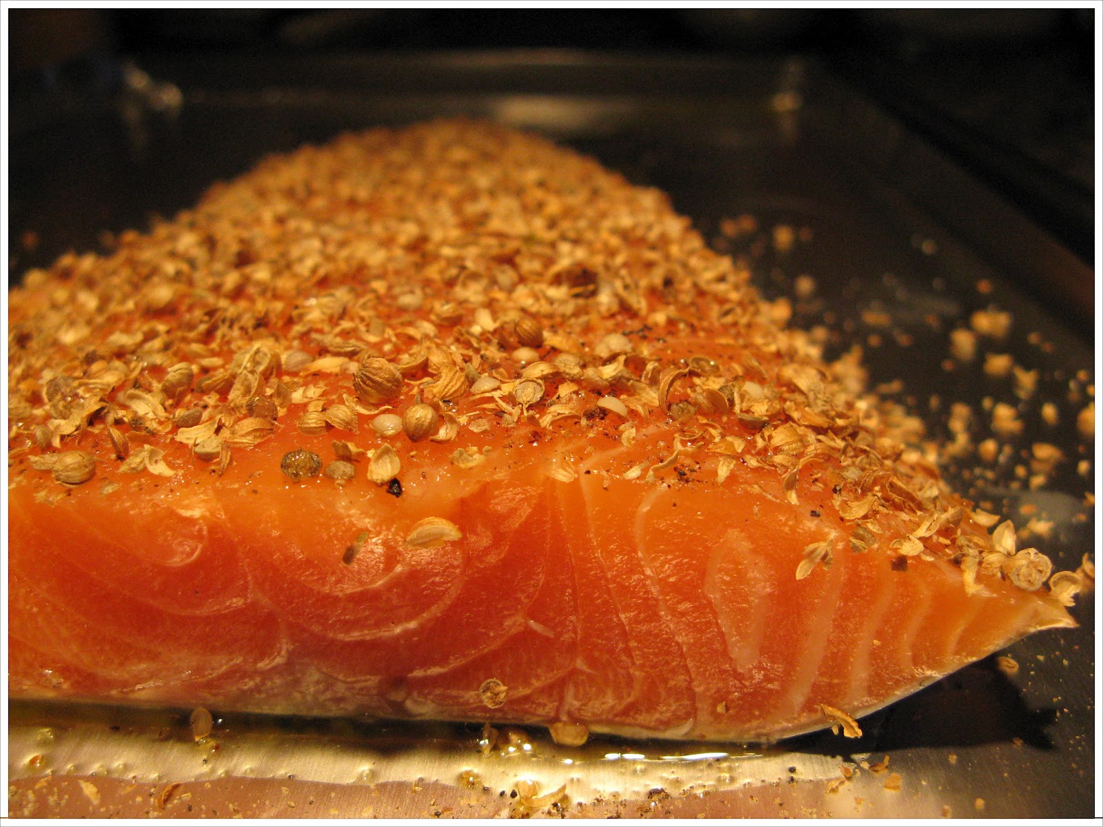 dorian allyn in the kitchen Coriander crusted salmon with citrus