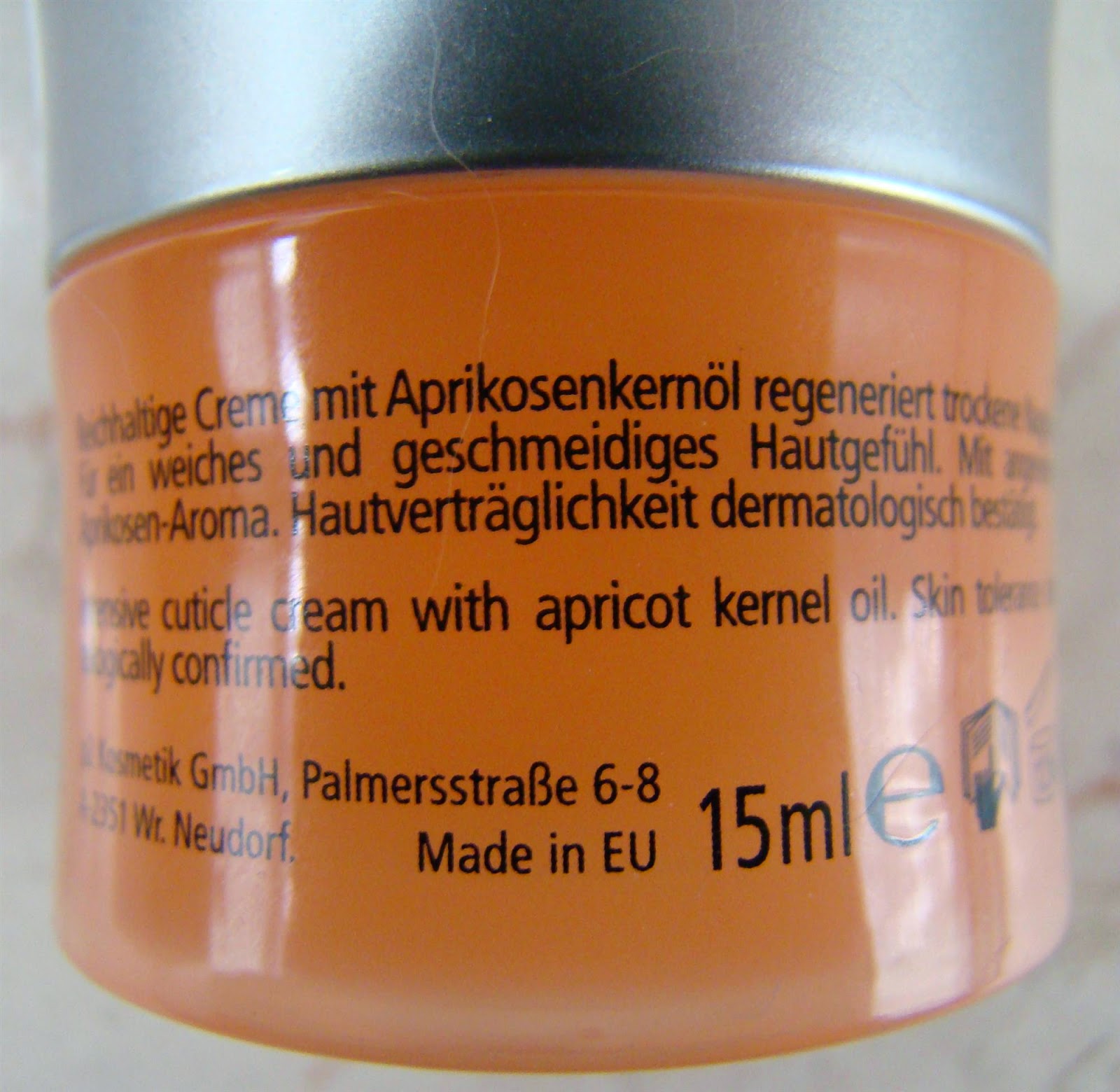 Beauty Gothic p2 Apricot CUTICLE CREAM / Nagelhautcreme