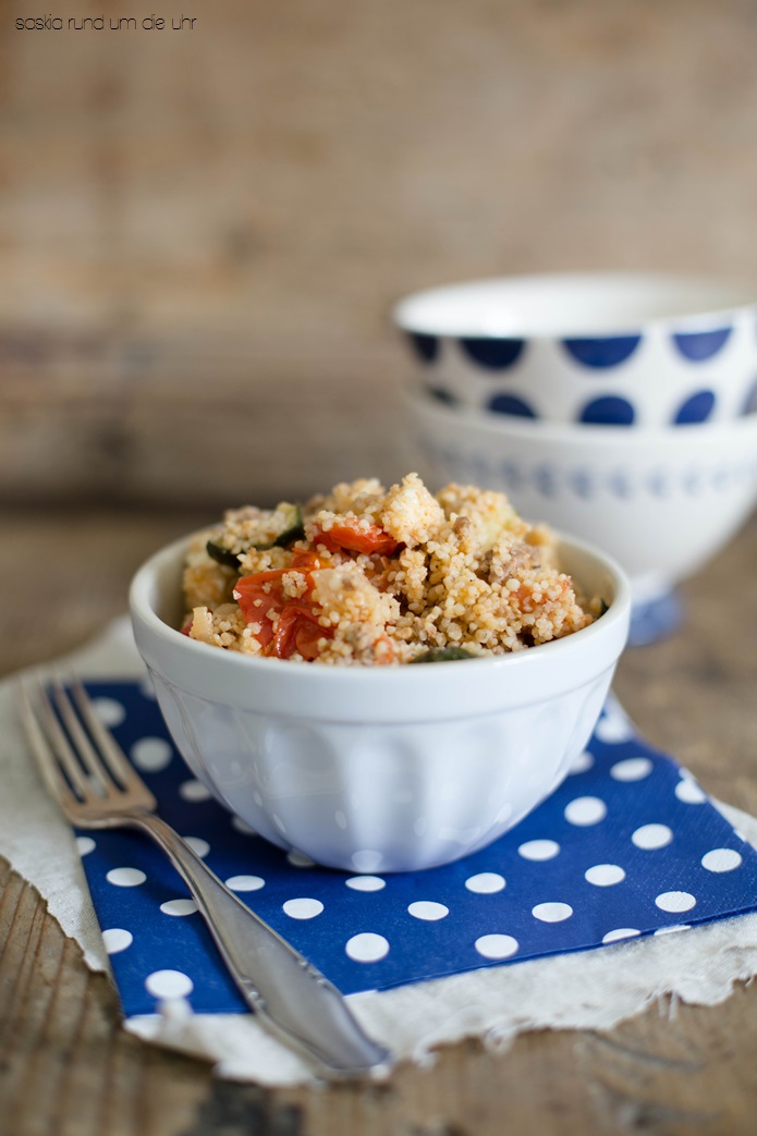 SaskiarundumdieUhr Couscous mit Hackfleisch und Gemüse
