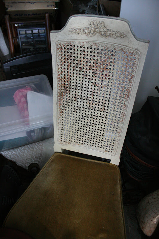 Reloved Rubbish Grey Cane Back Dining Chairs