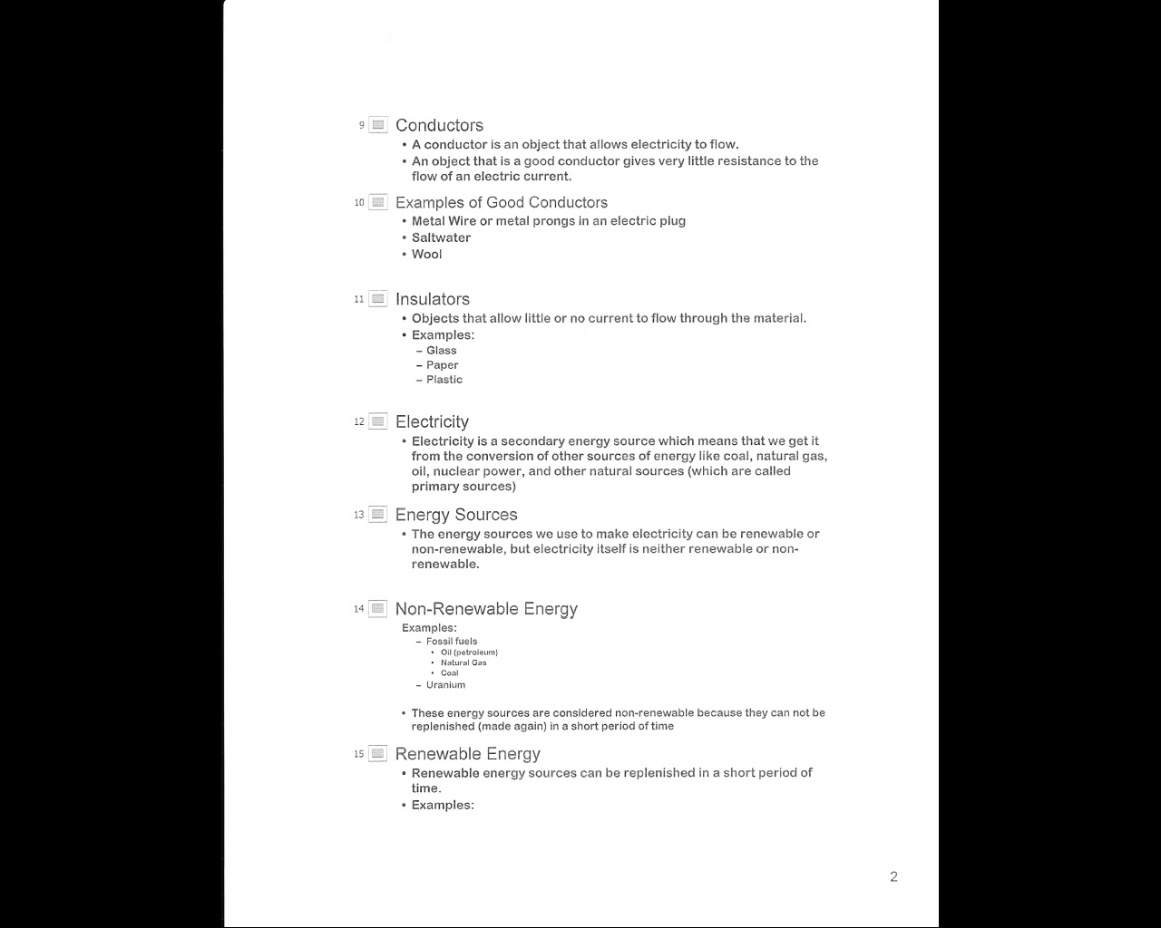 Electricity Guided Notes