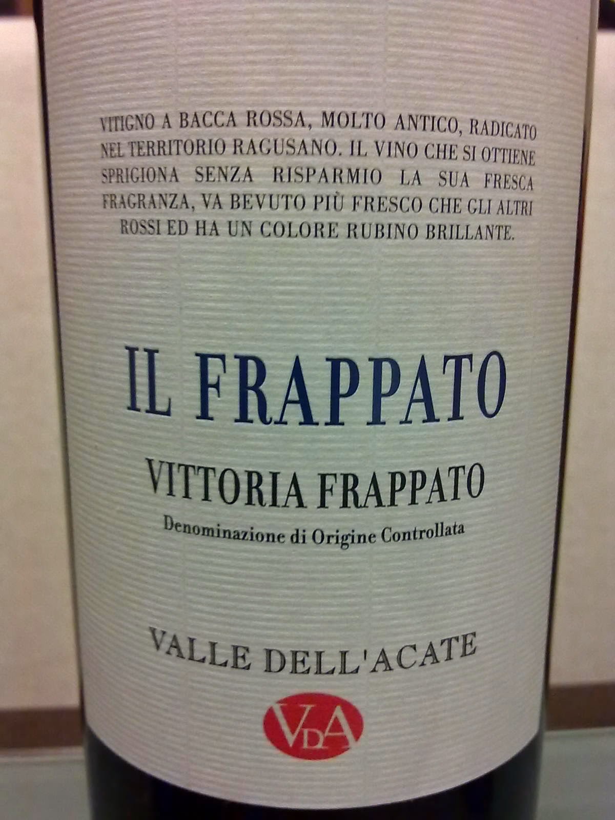 FRAPPATO DOC (2012) VALLE DELL'ACATE