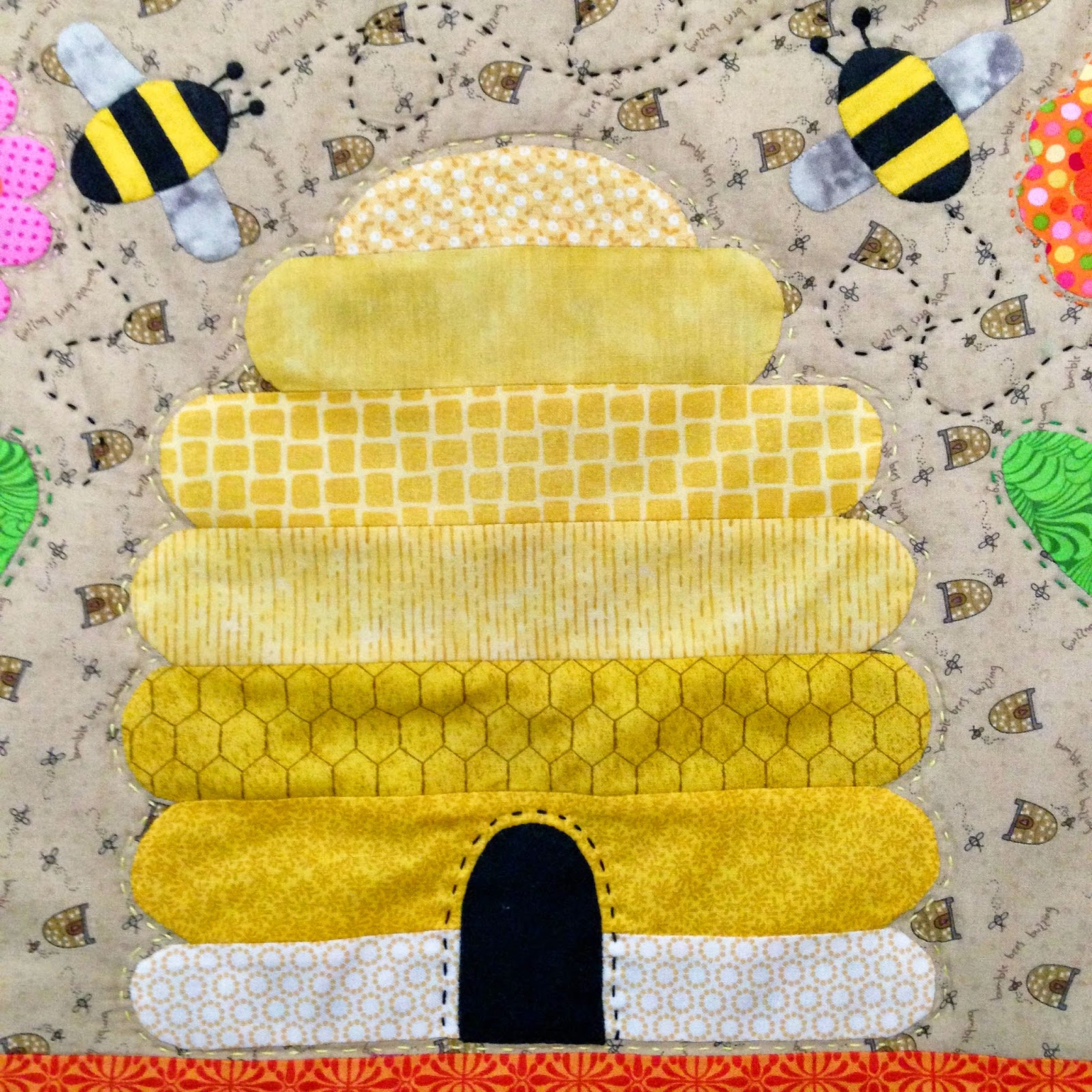 Bendigo Lioness Bee Hive Wall Quilt for sweet Carolyn