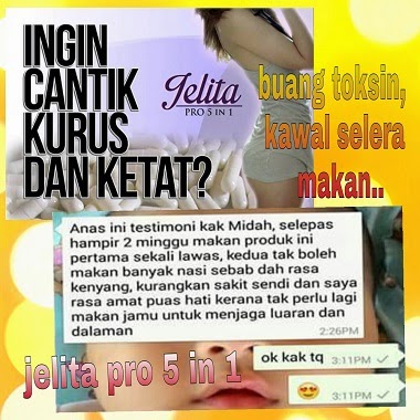 JELITA PRO 5 IN 1 DETOX BUANG TOKSIN, BADAN SEGAR KULIT BERSERI JELITA PRO 5 IN 1 KURUS RAMPING GEBU