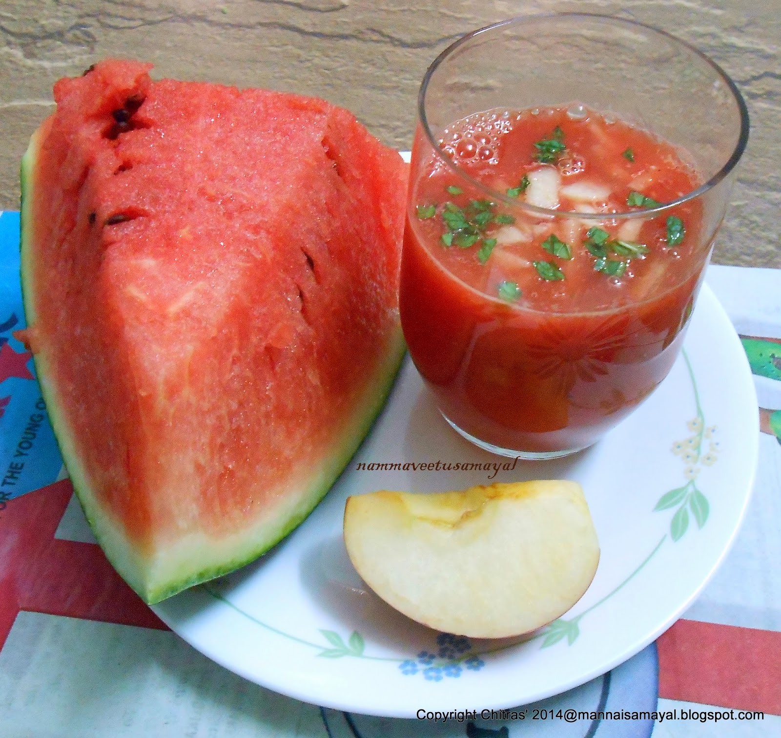 kalakkalsamayal Watermelon Orange Juice