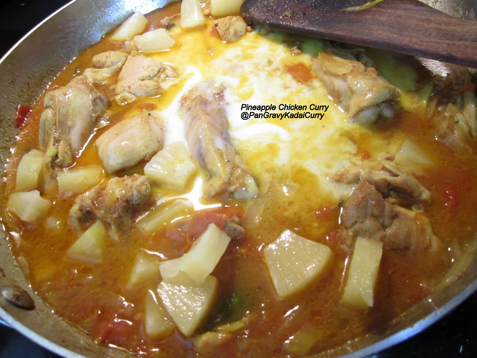 Pan Gravy Kadai Curry Easy Pineapple and Chicken Curry