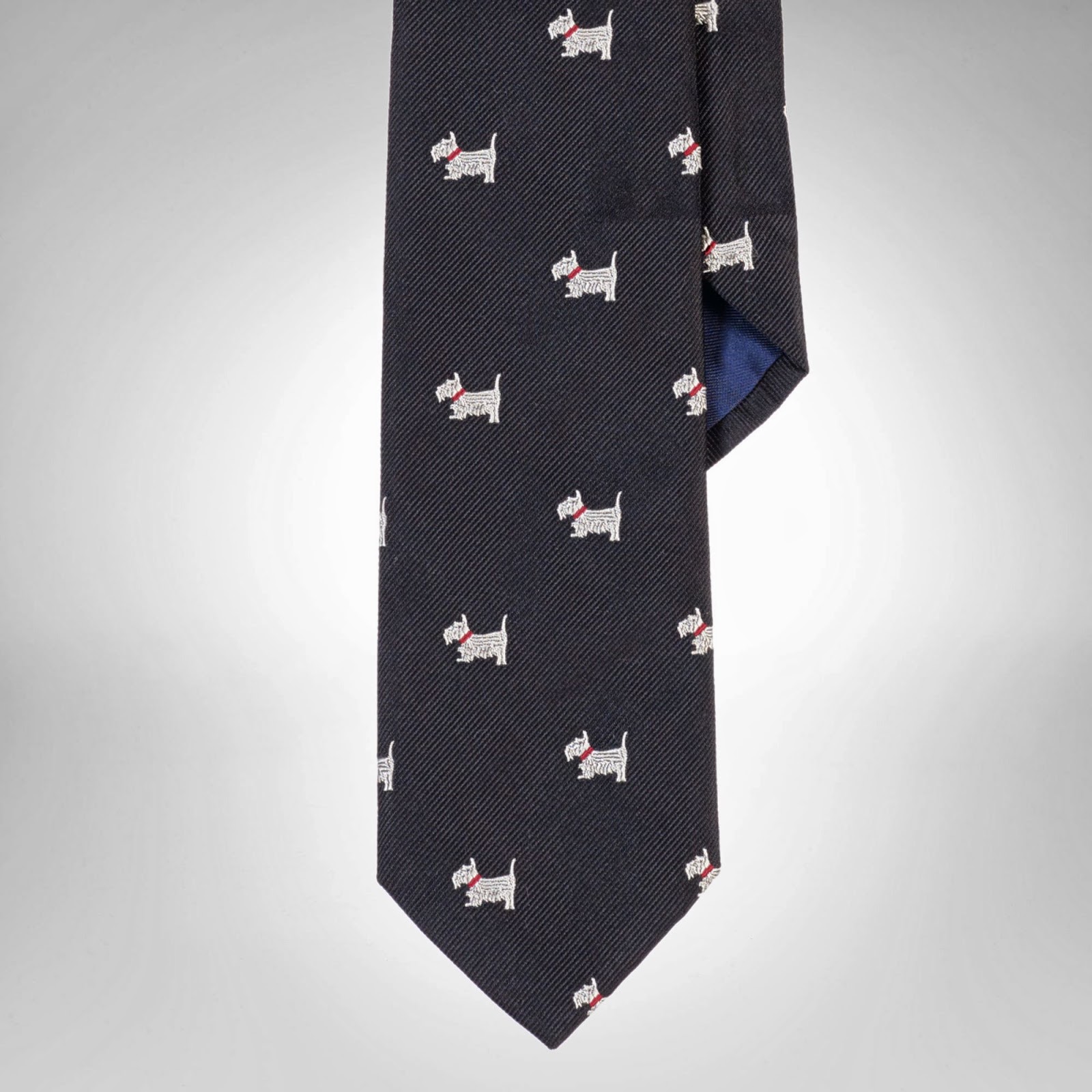 David Beckham's Polo Ralph Lauren Scottie dog necktie - Macau Handprint Ceremony November 2013