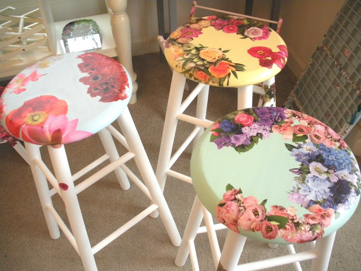Floral stools/SOLD