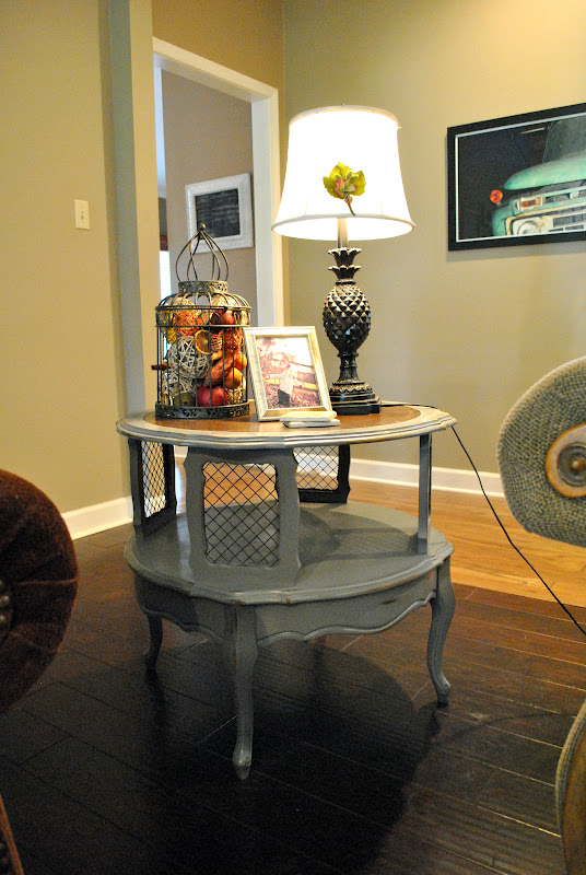 Amazing Grays Antique gray end table