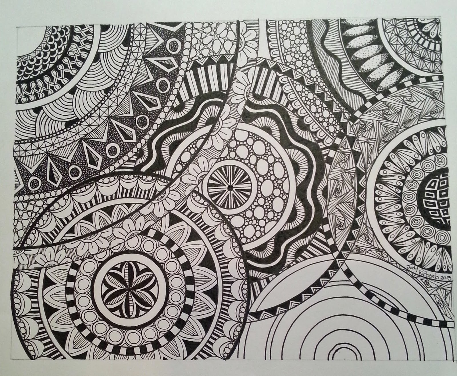Image of doodle art with lines