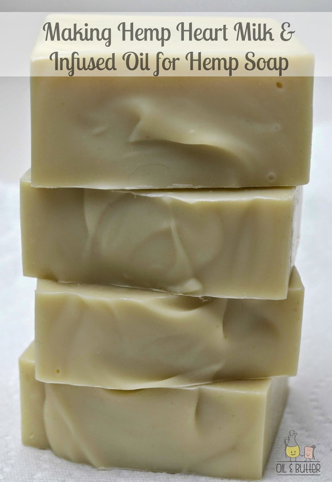 Oil & Butter Hemp Soap made with homemade hemp heart milk and hemp
