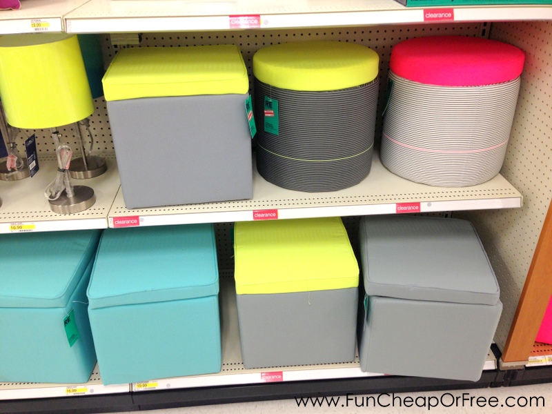 Great Summer Clearance At Target Right Now! - Fun Cheap Or Free was the grey storage ottoman I got for 1/2 off. Regularly $20, got it for $10. It's perfect for the #PageOfficeTakeover that's happening right now! - Great Summer Clearance At Target Right Now! - Fun Cheap Or Free