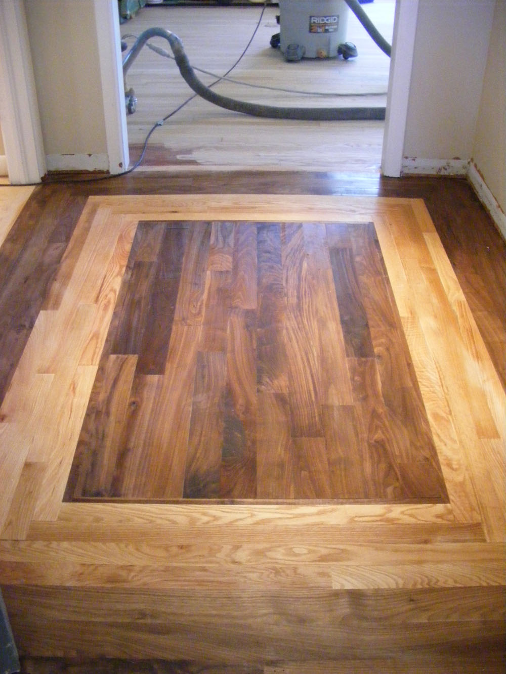 De Lago Grundl Hardwood Floors Custom American Walnut and White Oak