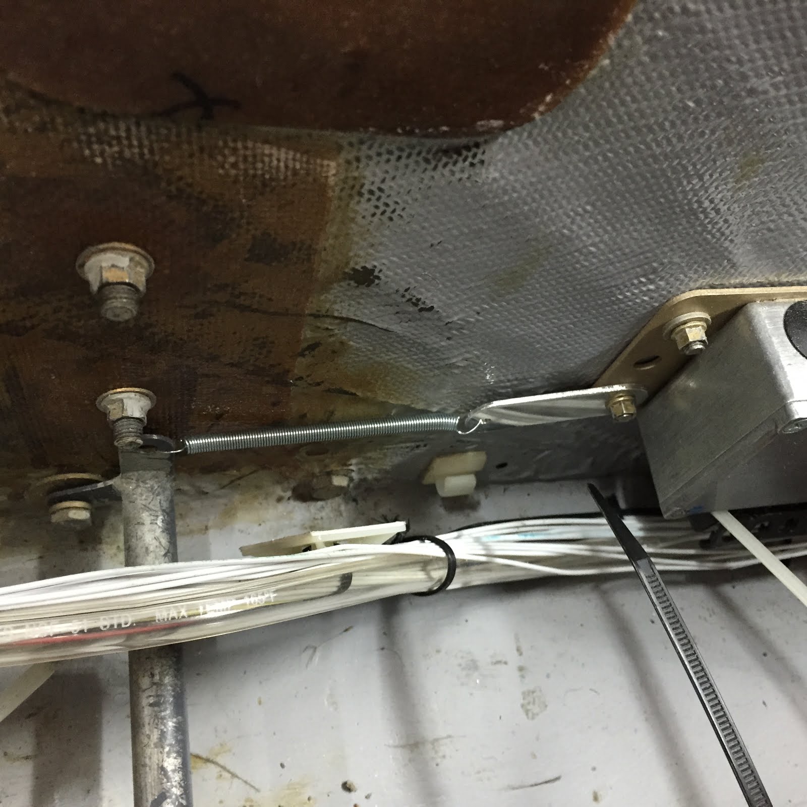 LongEZ N159BB Rudder Pedal Return Springs