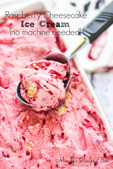 Raspberry Cheesecake Ice Cream {no machine needed} Raspberry Cheesecake Ice Cream {no machine needed}