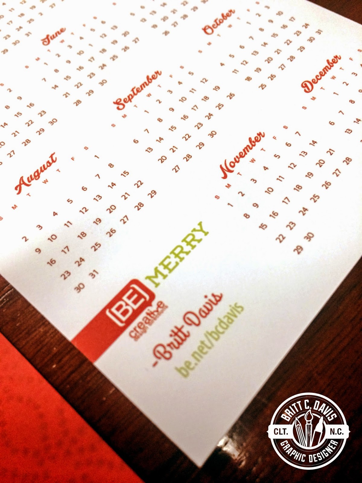 GotPrint holiday calendar postcard printed on Trifecta paper