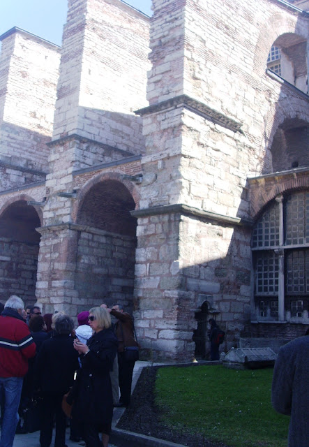 Doors of Hagia Sophia Waiting in line in front of the walls of Hagia Sophia Museum