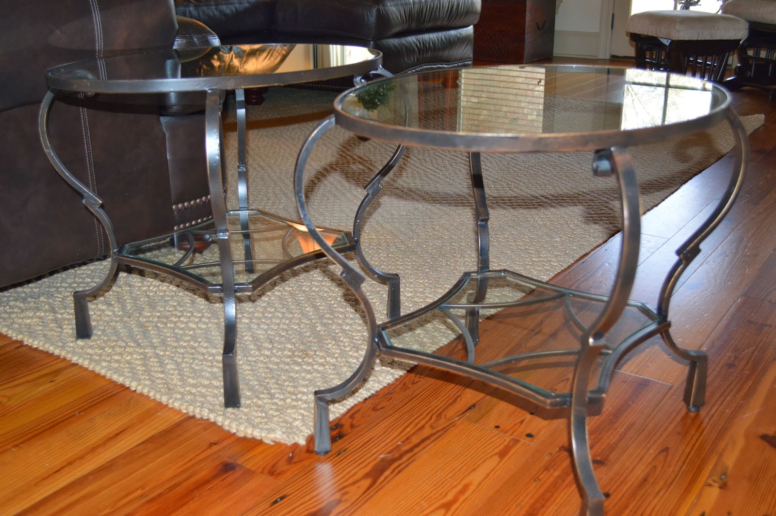 Moving Sale Set of 2 Iron & Glass Top Chasca End Tables From Pier 1 200