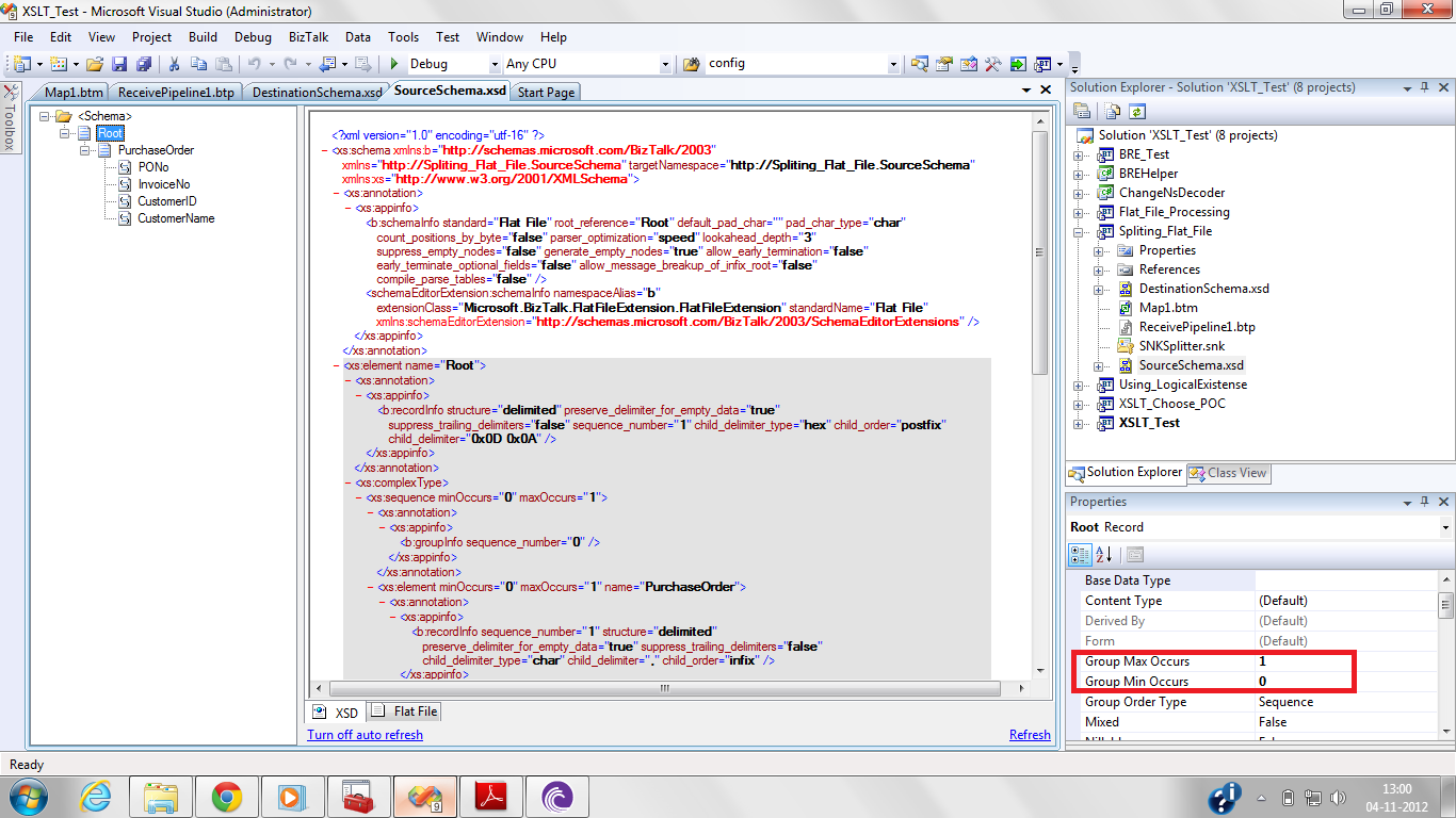 BizTalk Village Splitting a Flatfile with multiple records to